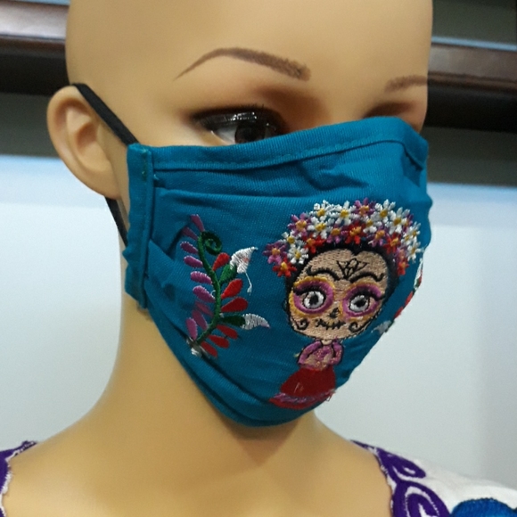 Hand Crafted Accessories - Mexican Embroidered Face Mask